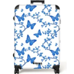 Vlinder - Bloemen - Blauw NBS - Large koffer - Volwassenen Unisex groot -zzzzzzzzkaufland2
