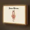 Paard - Galop - Bruin - Stippen Light Box met batterij (Wandlamp kind) middel -z3d_website
