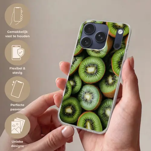Kiwi - Fruit - Groen Telefoonhoesje iPhone 17 Pro klein -sfeer3_NL