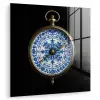 Kompas - Delfts blauw - Zwart plexiglas 5mm klein -zzzproduct_nieuw