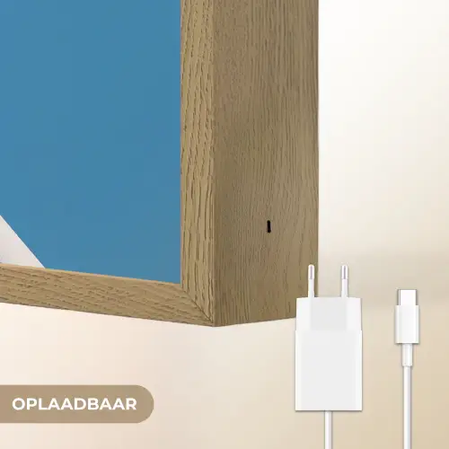 Basket - Bal - Blauw - Zwevend Light Box met batterij (Wandlamp) middel -USP_websiteoplaadbaarNL