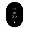 Quotes - Spreuken - Pluk het geluk Wandcirkel Ovaal Forex klein -3d