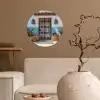 Deur - Manden - Planten Wandcirkel behangsticker klein -sfeer1