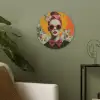 Vrouw - Bril - Strik - Retro Akoestische PET Vilt - Rond klein -sfeer2
