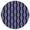 Oceaan - Touw - Blauw - Wit Wandcirkel kunststof plaat 5mm dik klein 188 -3d