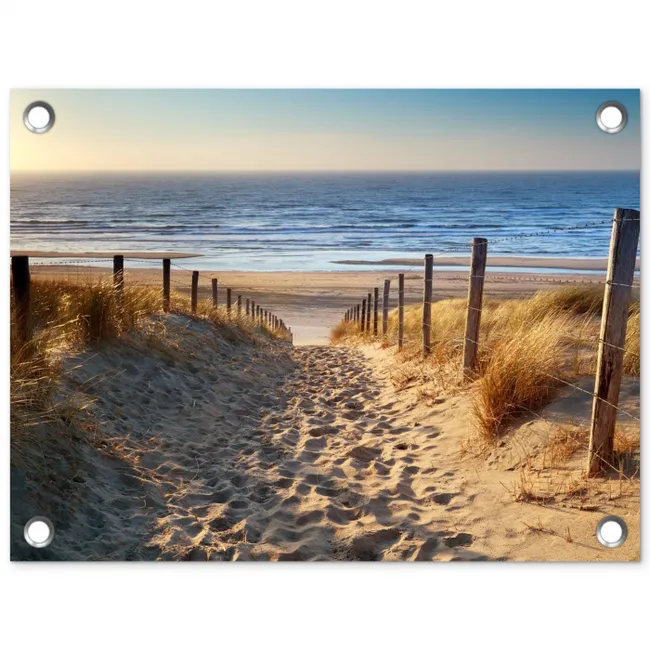 Pad naar de Zee tuinposter los doek klein -3d