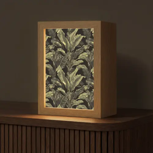 Botanisch - Bladeren - Groen Light Box met kabel (Tafellamp) klein 925 -z3d_website