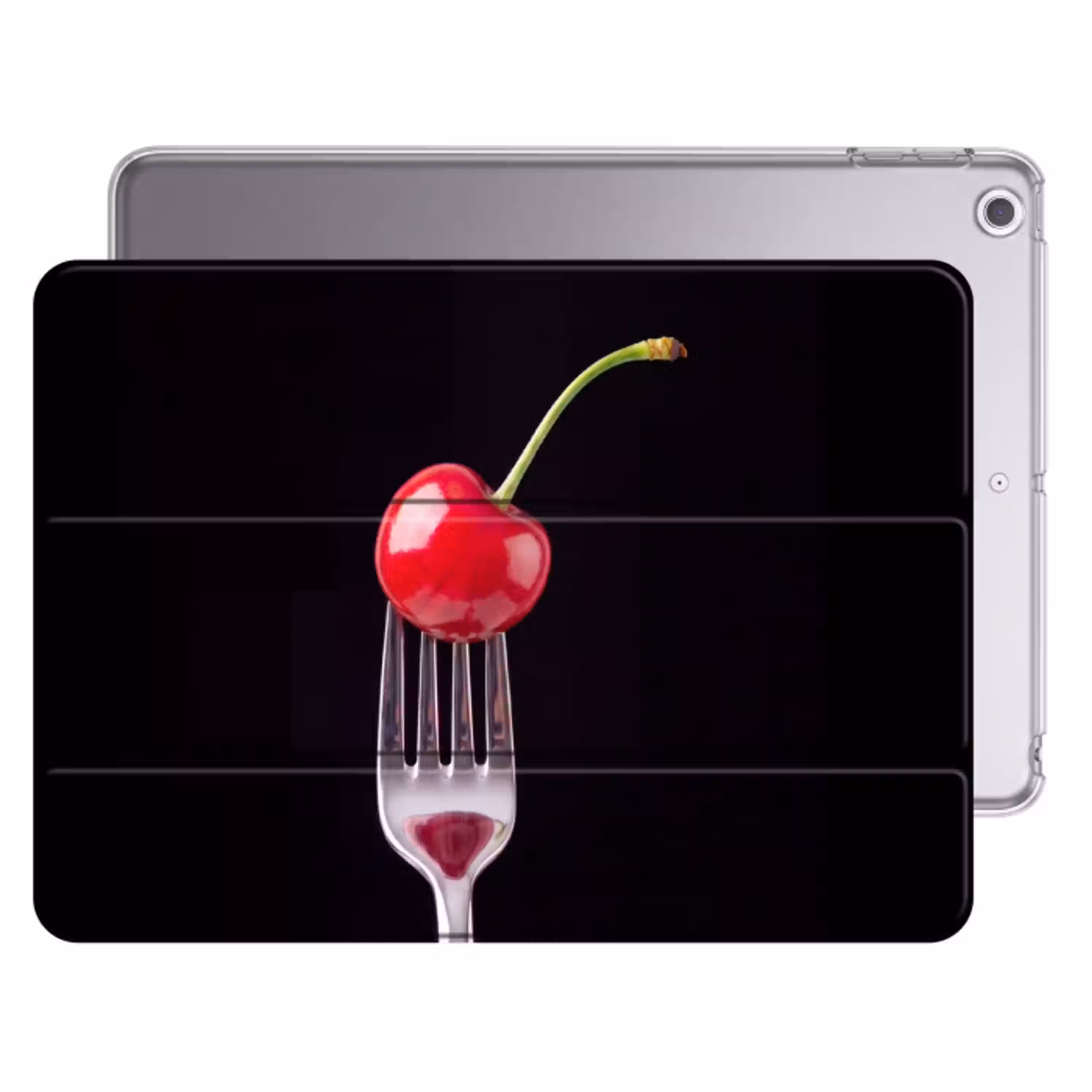 Rode kers - Vork Apple iPad 2017 middel -threedimensional_3d_global