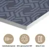 Patroon - Blauw - Geometrisch PET vilt klein 837 -closeup_NL