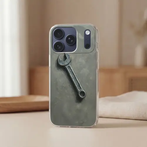Steeksleutel - Schilderij - Gereedschap - Verf Telefoonhoesje iPhone 17 Pro klein -sfeer2