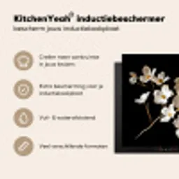 Elegantie in Ivoor en Goud Inductie beschermer vinyl 3mm middel -sfeer2