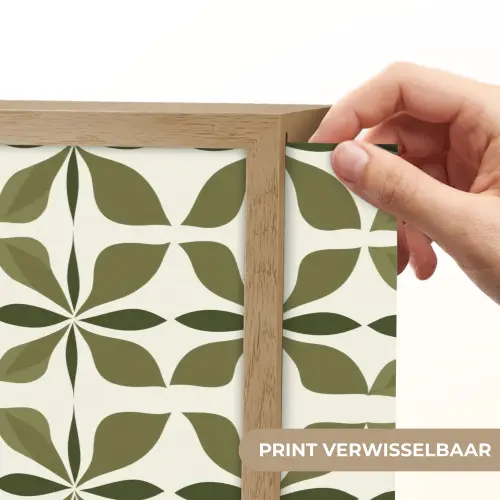 Botanisch - Retro - Groen Light Box met batterij (Wandlamp) middel 907 -USP_websiteprintNL