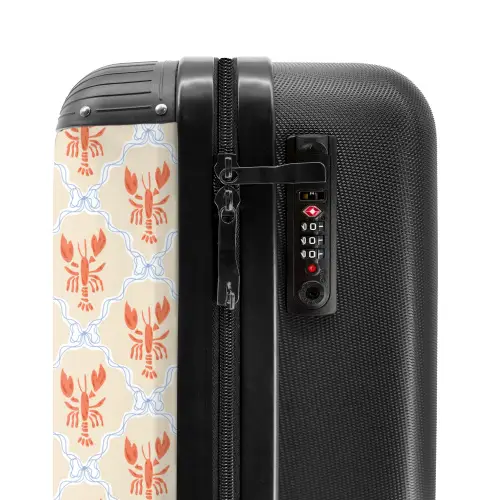 Kreeft illustratie oranje NBS - Handbagage koffer - Volwassenen Unisex middel -slot