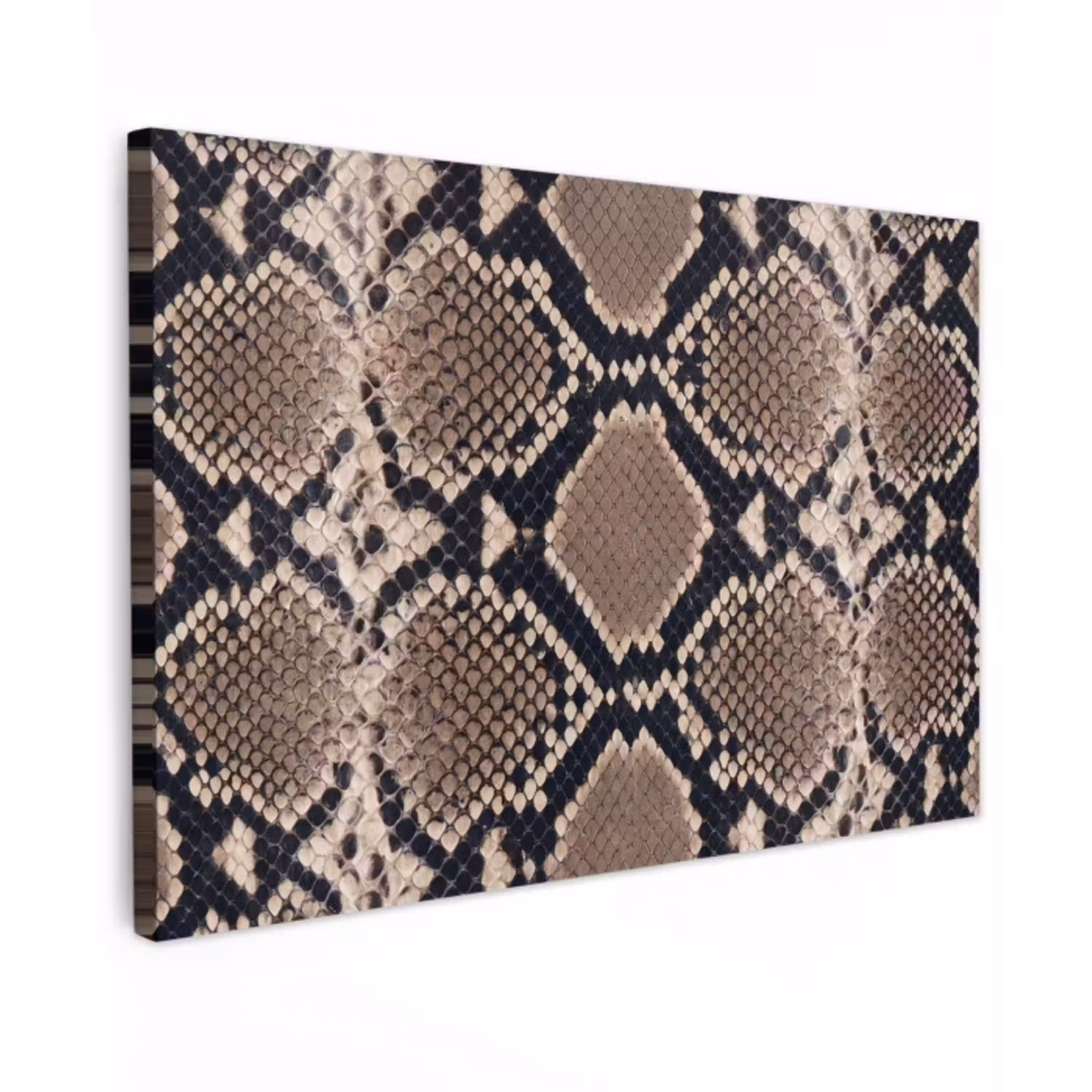 Slangenprint - Python - Bruin canvas 2cm klein -z3d