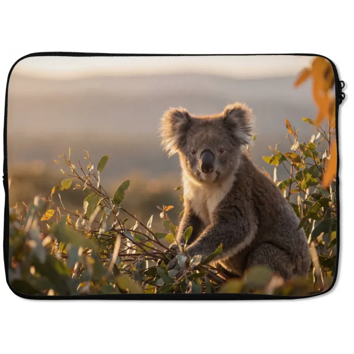 Koala - Bladeren - Ochtendlicht laptophoes neopreen klein -zkaufland3dotto