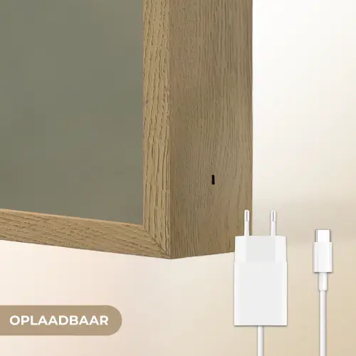 Japandi - Groen - Abstract - Modern Light Box met batterij (Wandlamp) middel -USP_websiteoplaadbaarNL