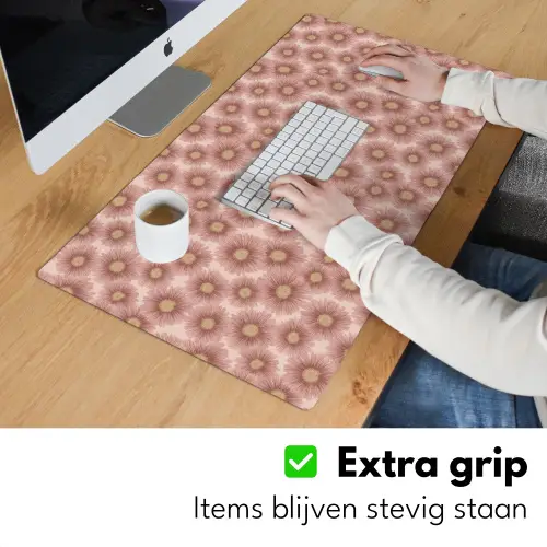 Gerbera - Bloemen - Roze Muismat XXL klein 681 -sfeer3