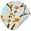 Bloesems - Wit - Mozaïek - Tak Wandcirkel behangsticker klein -3d
