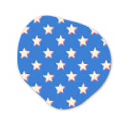 Sterren - Patroon - Blauw Wandcirkel Organisch Forex 3mm klein 629 -3d
