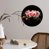 Orchidee - Graffiti - Kleurrijk - Bloemen - Abstract Wandcirkel behangsticker klein -sfeer3