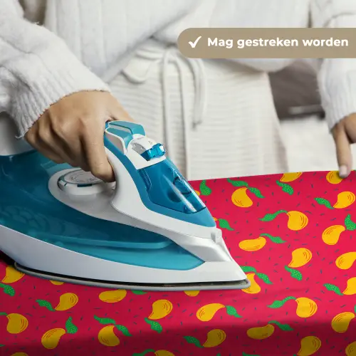 Roze - Mango - Blauwe - Streepjes Wandkleed katoen klein 269 -sfeer9