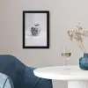 Appel - Blauw - Klassiek fotolijst zwart zonder passe partout klein -sfeer4