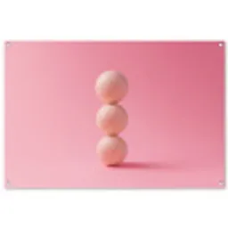Golfballen - Roze - Drie tuinposter los doek groot -3d