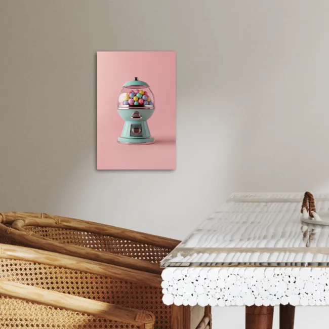 Kauwgom - Retro - Snoep - Roze KitchenYeah - Keuken - Canvas klein -sfeer3