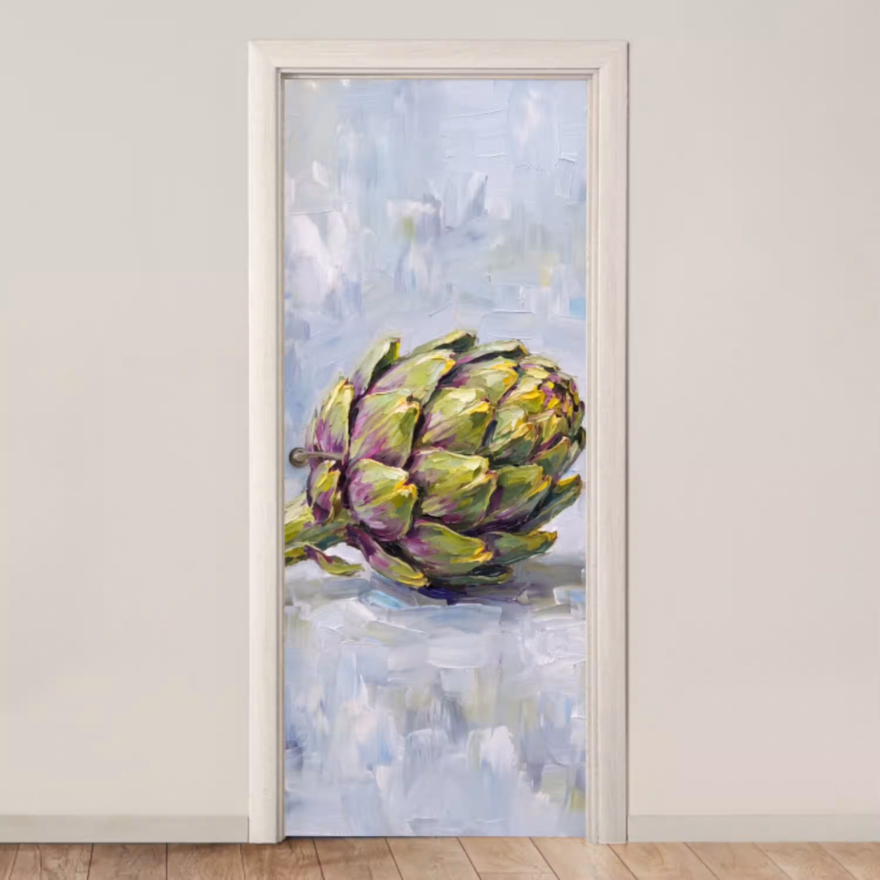 Eten - Artisjok - Modern deurposter klein -3d_beige
