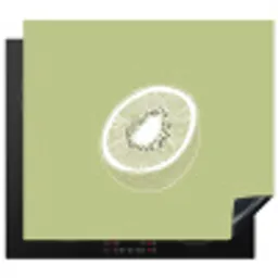 Kiwi - Lijntekening - Minimalistisch - Groen Inductie beschermer vinyl 3mm middel -3d