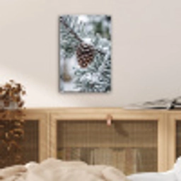 Dennenappel - Tak - Sneeuw - Winter - Sfeervol plexiglas 5mm klein -sfeer4