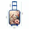 Vogels met roze bloemen Kinderkoffer - Blauw klein -productfoto_formaten