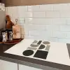 Natuurlijke tinten - Grafisch - Verticale compositie Inductie beschermer vinyl 3mm klein -sfeer3