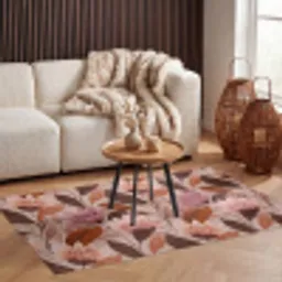 Bloemen - Bladeren - Bruin Vloerkleed Rechthoek klein 1091 -atmosphere_sfeer2_global