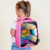 Racehelm - Verfspatten - Penseelstreken - Race mode Kinderrugzak - Roze middel -sfeer2