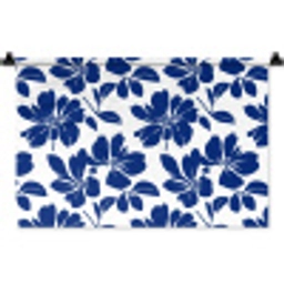 Floraal - Modern - Blauw Wandkleed katoen klein 269 -zz3d