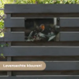 Vogel - Roodborstje - Plant tuinposter los doek klein -sfeer3