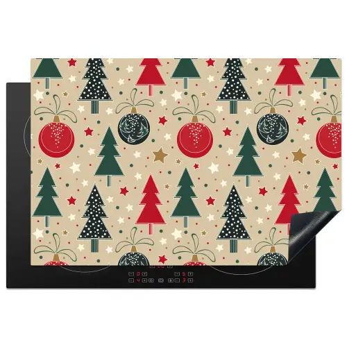 Illustratie - Kerst - Sterren Inductie beschermer vinyl 3mm klein 276 -3d