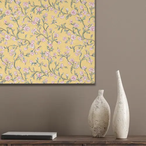 Bloemen - Motief - Geel PET vilt klein 837 -sfeer6_closeup
