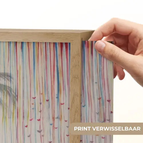Regen - Graffiti - Man - Banksy Style Light Box met batterij (Wandlamp) middel -USP_websiteprintNL