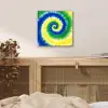 Spiraal - Groen - Draaiend aluminium wit klein -sfeer3