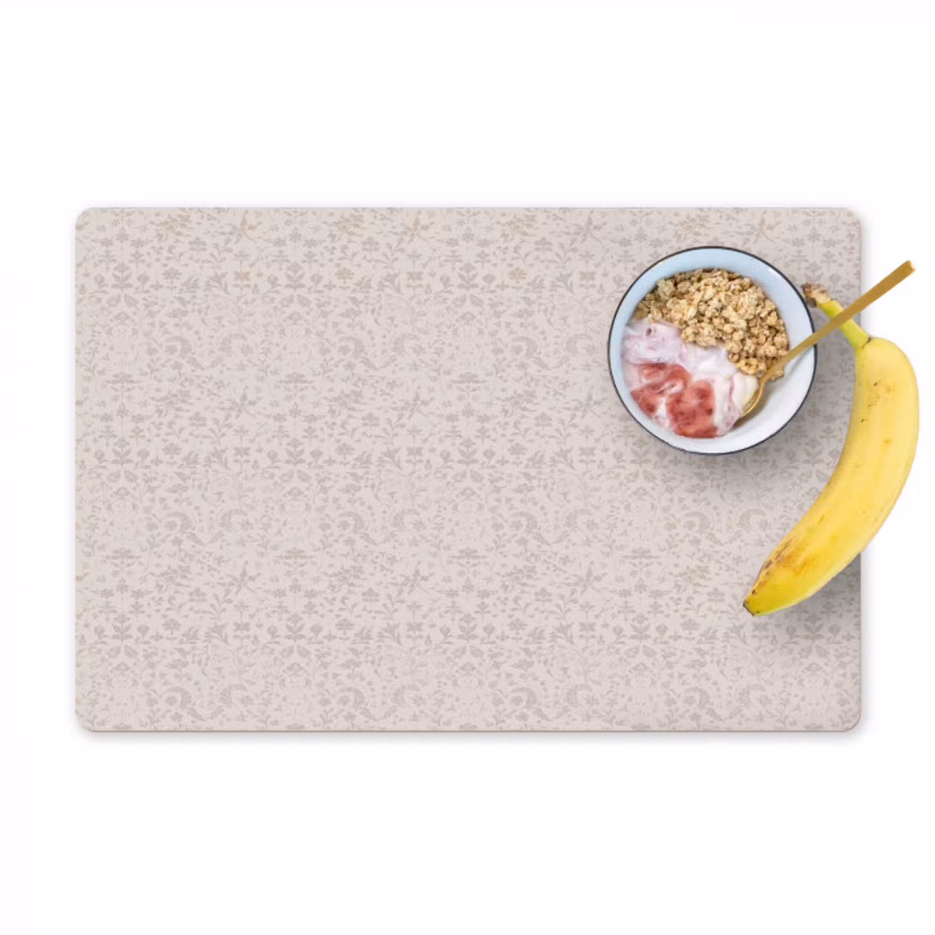 Bloemen - Bladeren - Licht - Taupe Placemat vinyl groot 368 -zzzproduct_Kitchenyeah-website