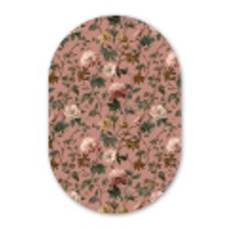 Bloemen - Klassiek - Roze Wandcirkel Ovaal Forex klein 630 -3d