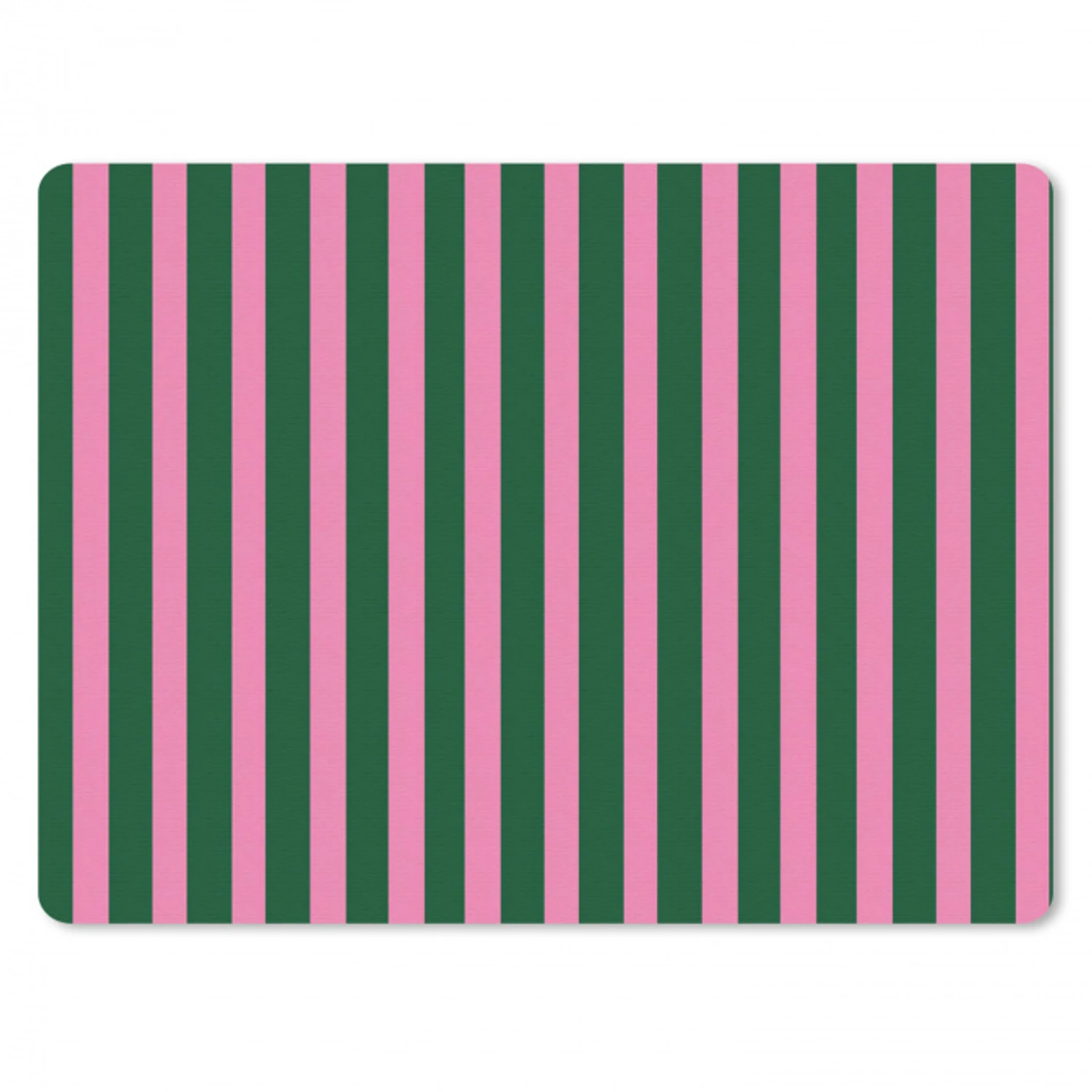 Verticale strepen - Groen - Roze muismat rubber klein 262 -3d