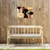 Zijaanzicht - Vrouw - Vormen Tuinposter op houten frame 2 cm dik klein -sfeer4
