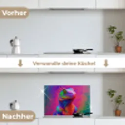 Kameleon - Dieren - Neon - Kleur keuken achterwand spatscherm klein -voor_na_DE