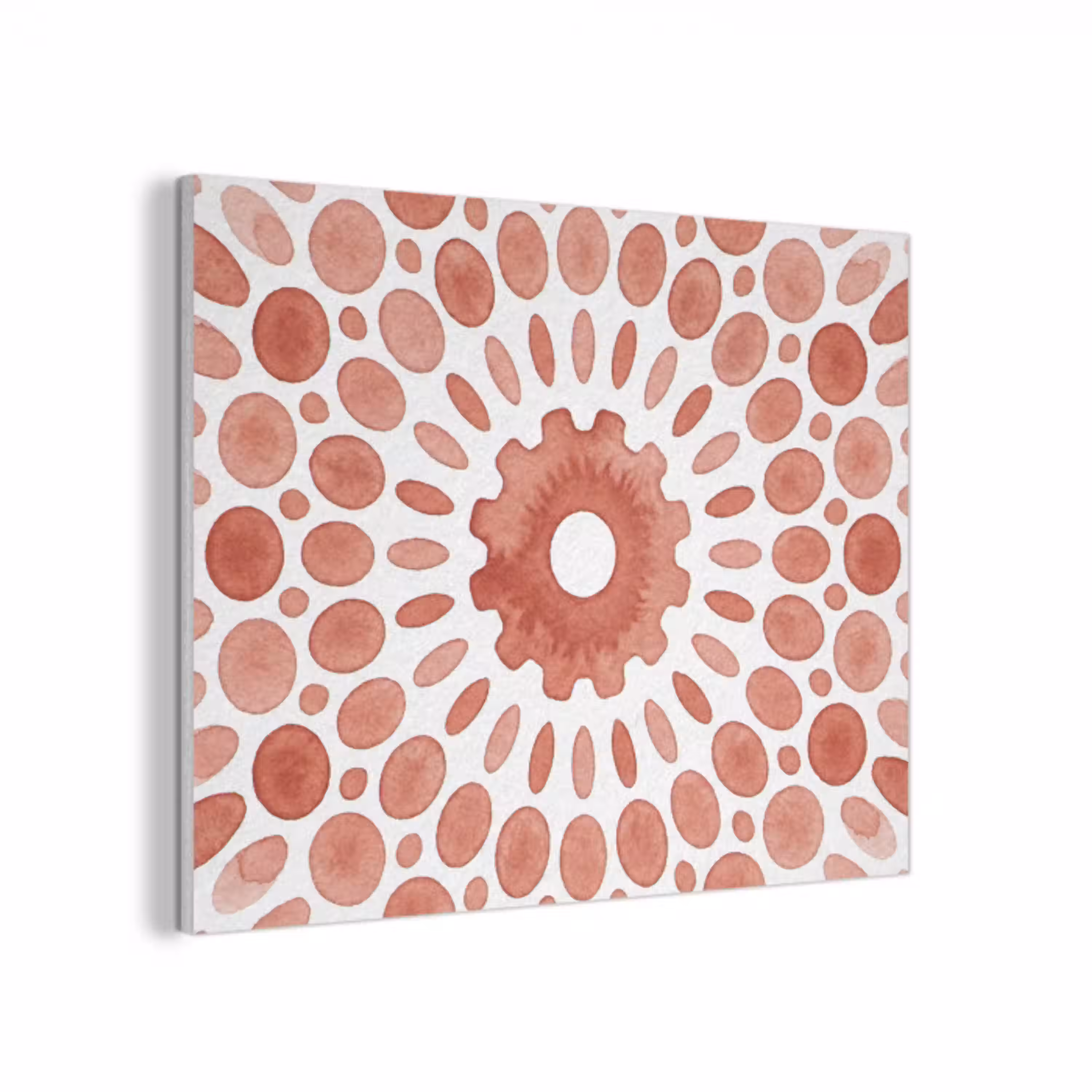 Patroon - Cirkels - Abstract - Modern - Rood PET vilt klein -3d