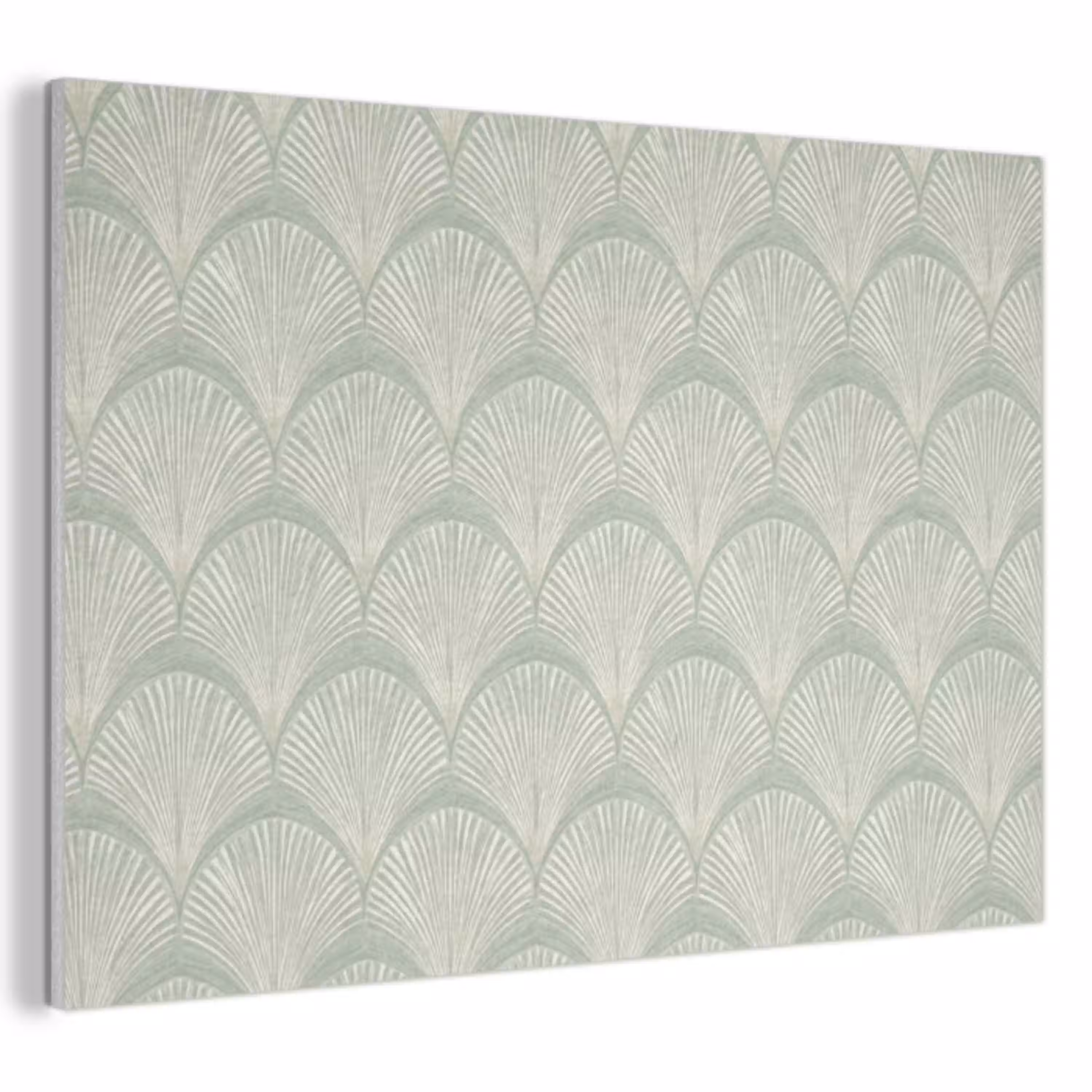 Waaiers - Patroon - Groen PET vilt klein 837 -3d