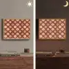 Geometrisch - Bloemen - Kleurrijk Light Box met batterij (Wandlamp) middel 907 -sfeer3