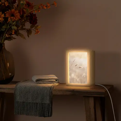 Hazestaartgras - Graanharen - Zonlicht Light Box met kabel (Tafellamp) klein -sfeer4
